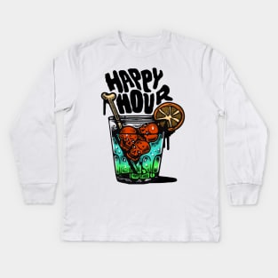 Happy Hour Kids Long Sleeve T-Shirt